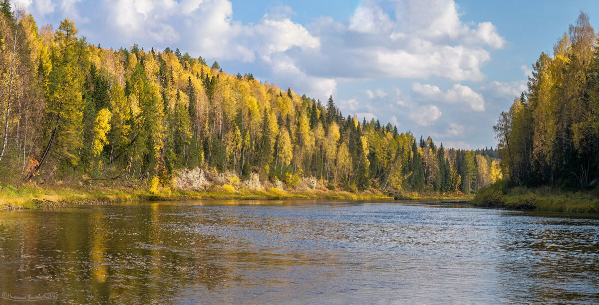 Река Ухта, выходы древнего Тиманского кряжа. Республика Коми. - Николай Зиновьев