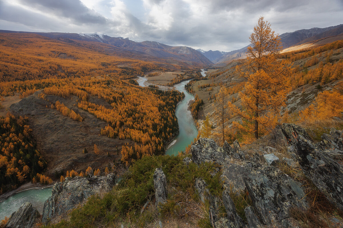 Слияние рек Аргут и Коксу, вид с перевала Верблюжья шея (Тьюмойнак) - Sergey38 