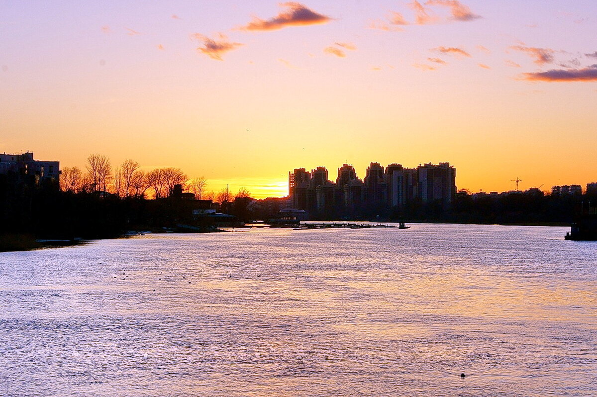 Городской водоём... Закат... - Игорь Тельцов