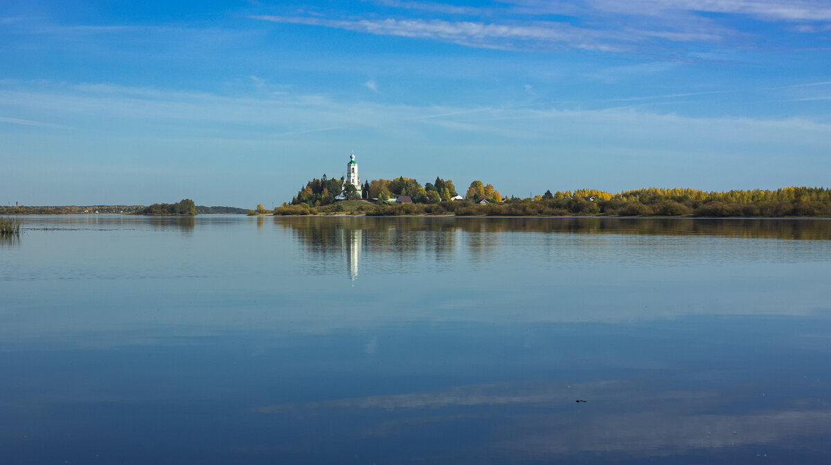 The Kubena River and the Church of Athanasius the Great in the distance on a clear October day | 32 - Sergey Sonvar