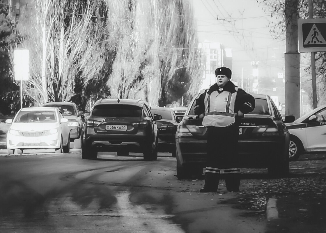 Продавец полосатых палочек (чб) - Сергей Царёв