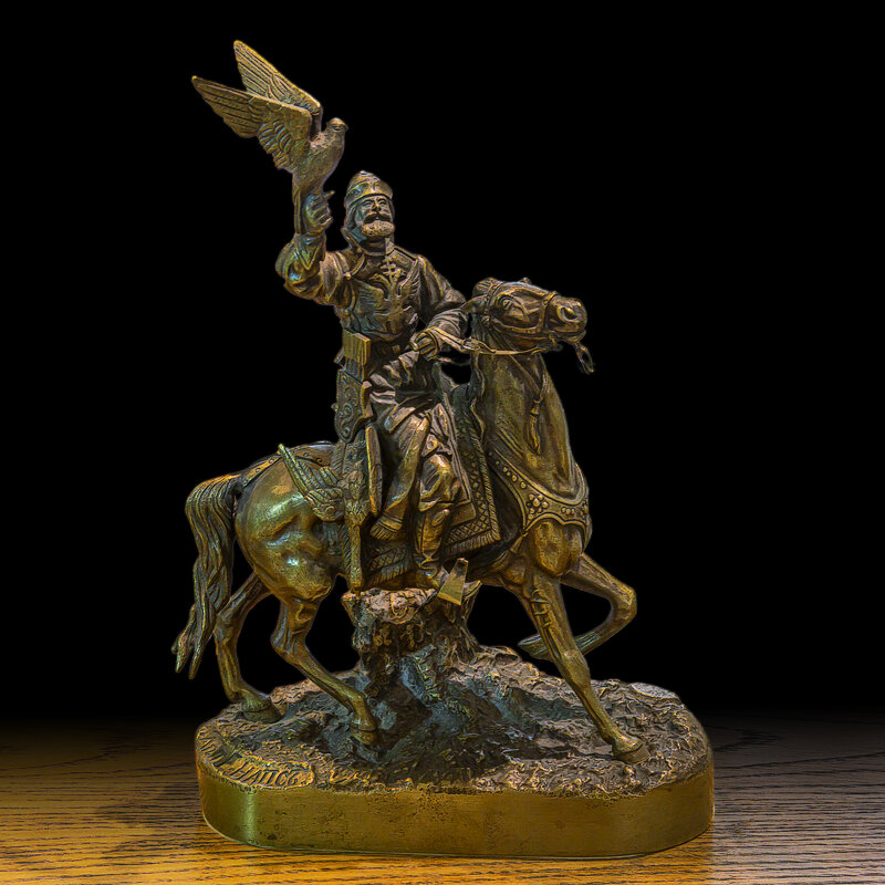 Бронзовая скульптура царский сокольничий - Aleksey Afonin