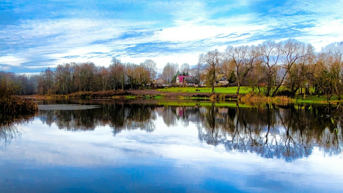 Осенний пейзаж. - Милешкин Владимир Алексеевич 
