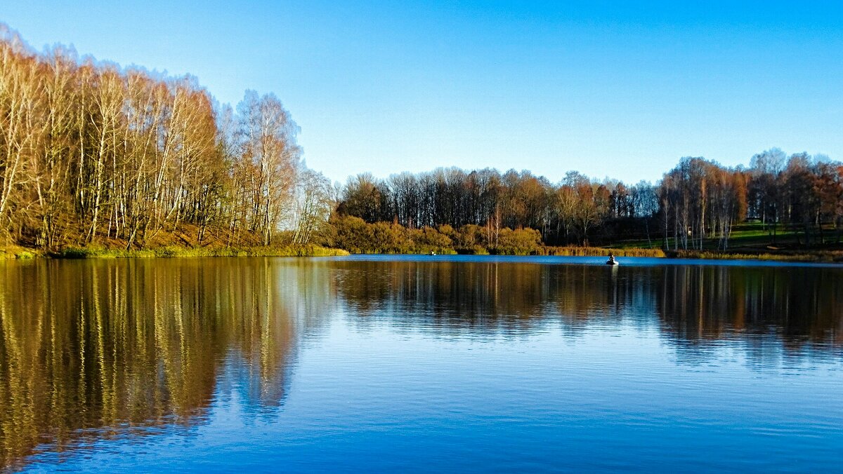 Осенний вечер на озере (репортаж из поездки по области). - Милешкин Владимир Алексеевич 