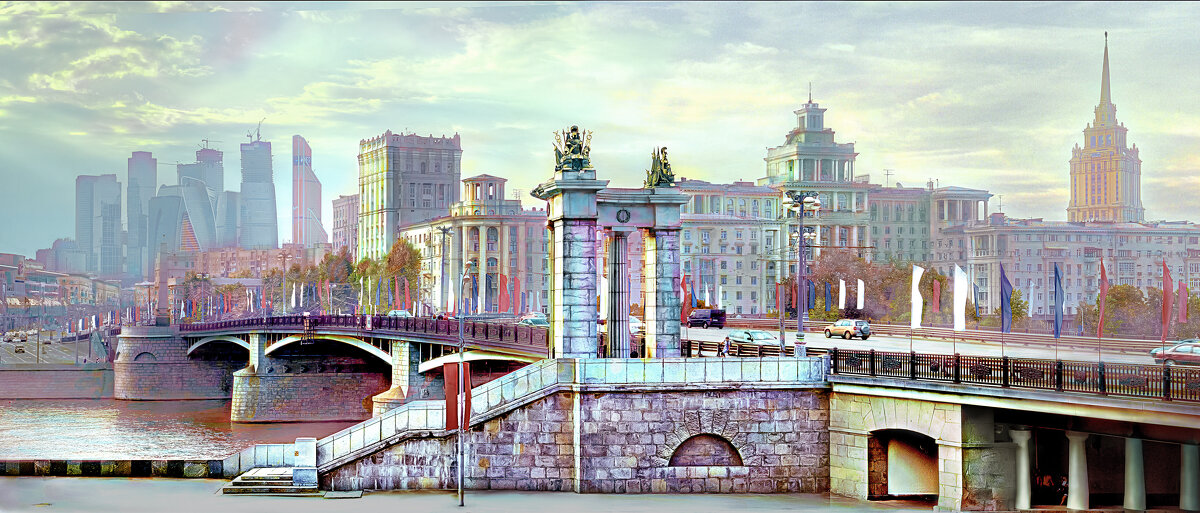 Москва. Бородинский мост. - В и т а л и й .... Л а б з о'в