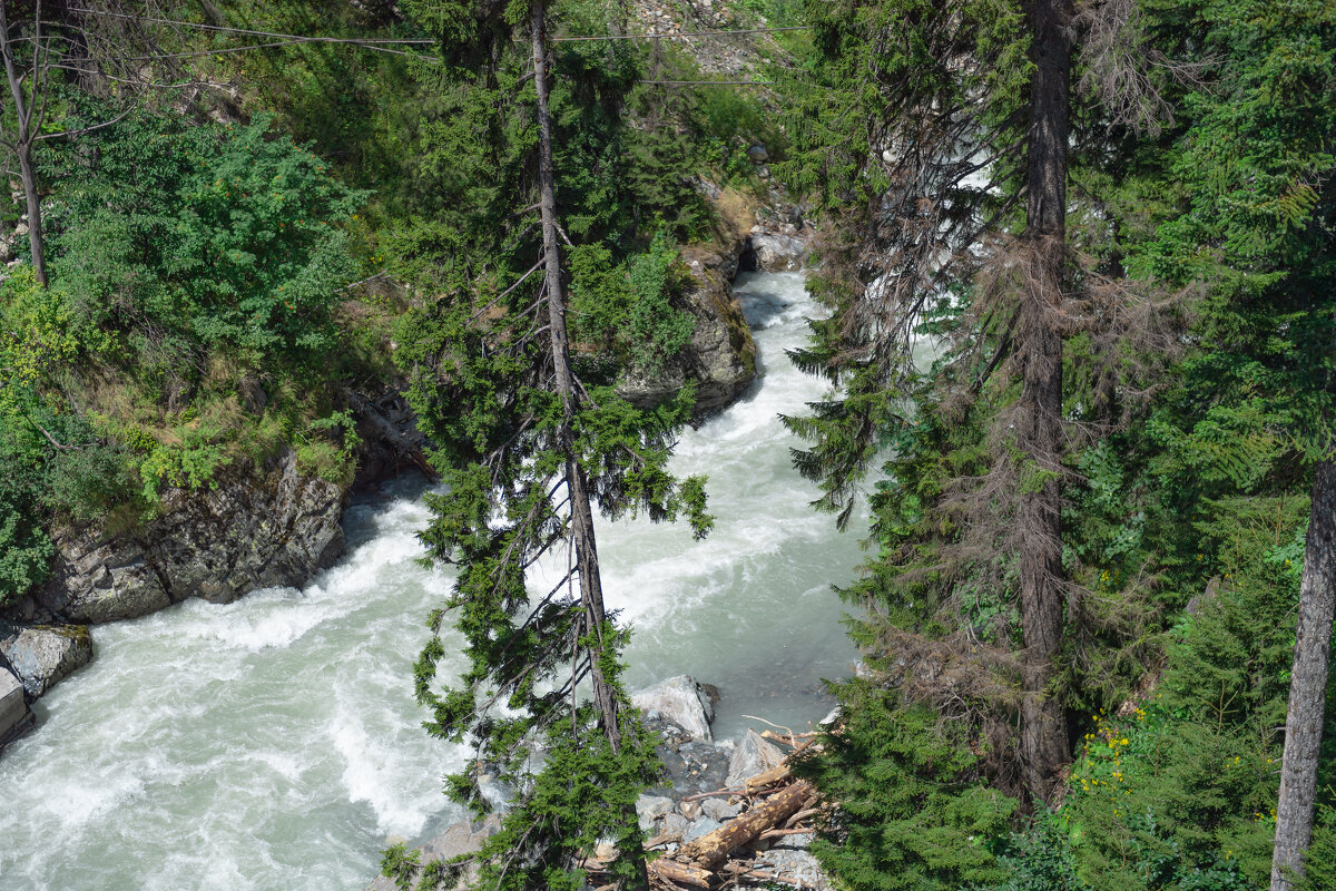 река Аманауз, поселок Домбай - Максим 
