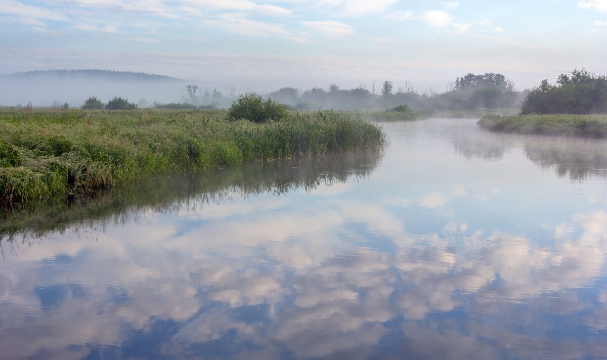 Летнее утро на реке Миасс. г. Миасс, Машгородок. - Алексей Трухин