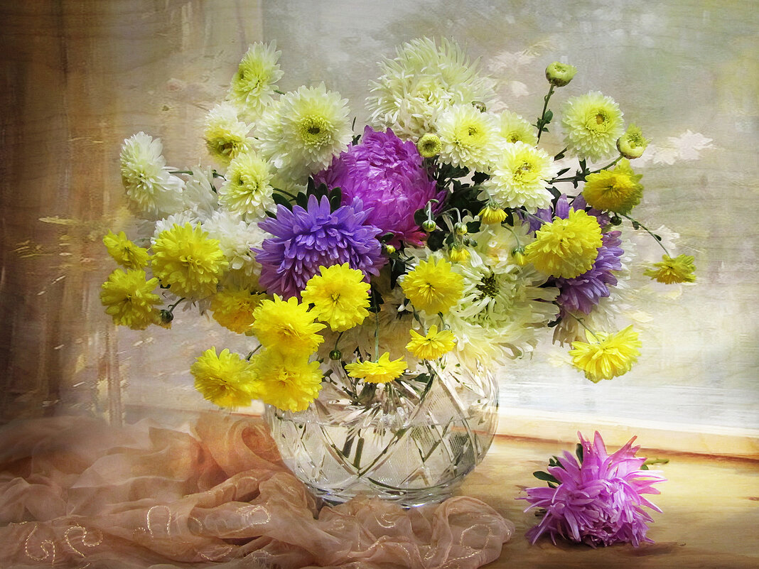 Хризантемы. Букет солнечного настроения... - Bosanat 
