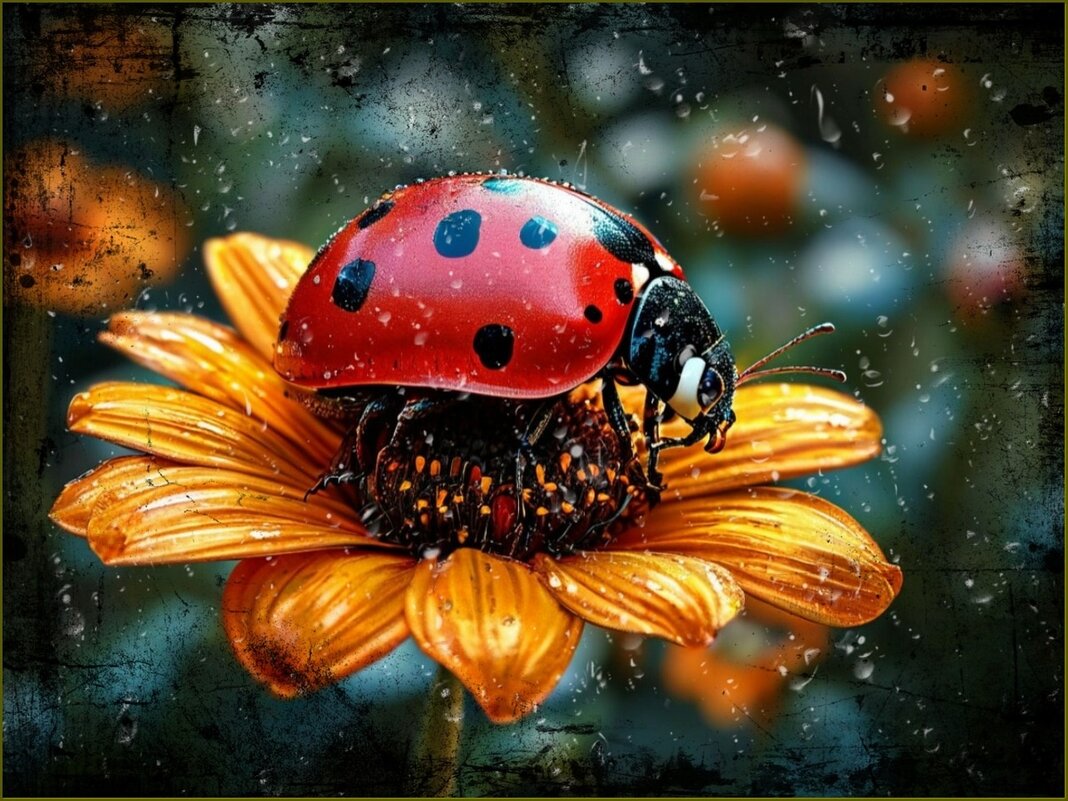 Божья коровка на цветке ... - Валентина Надсон