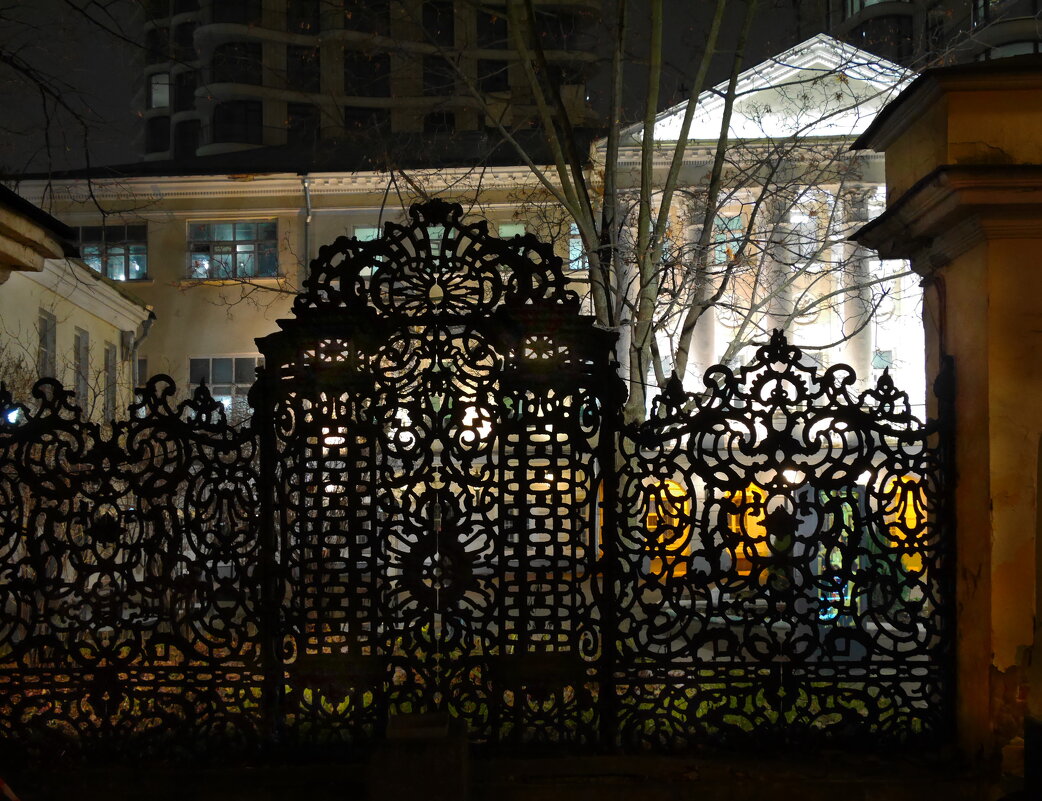Чугунная ограда усадьбы Демидовых в Толмачёвском переулке - Наталья Rosenwasser