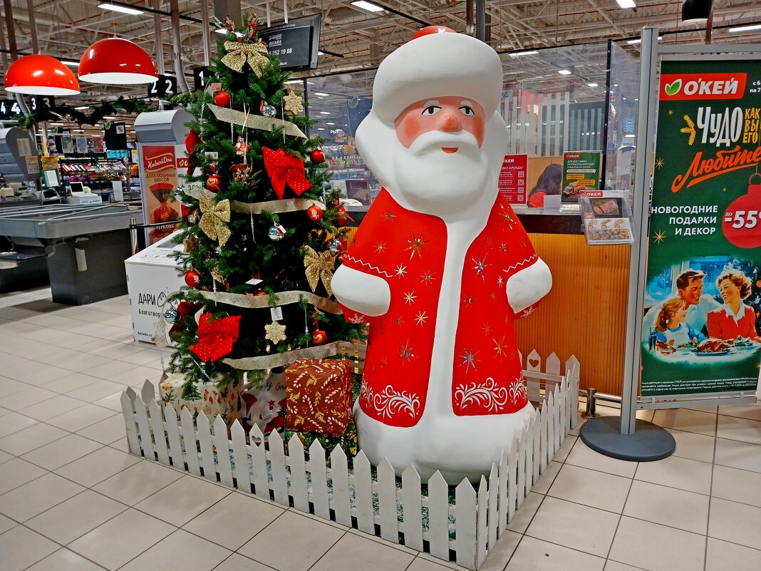 Дед Мороз встречает посетителей ТЦ - Лия ☼