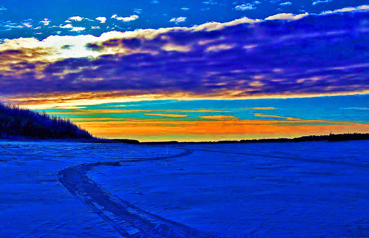 Январь...На реке Юганская Обь перед закатом! - Владимир 