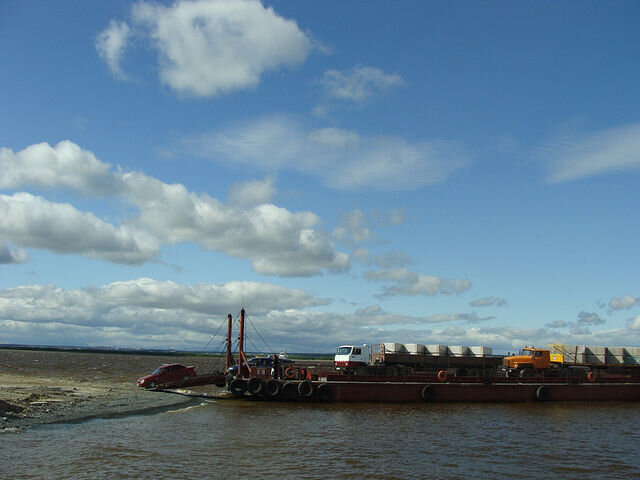 Переправа через Обь. ЯМАЛ - Tata Wolf