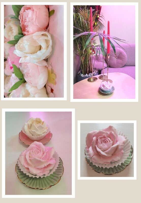 Цветочно-зефирный коллаж - Любимова Ольга 