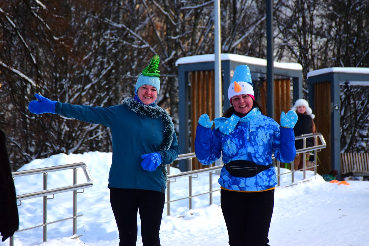 Снеговик с ёлочкой бегут. - Наталья Вязигина