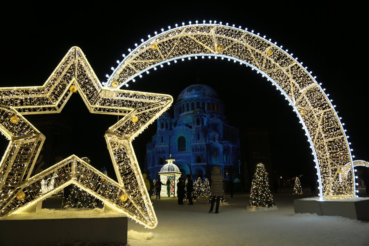 Кронштадт 2026 г, световое шоу. - Танзиля Завьялова