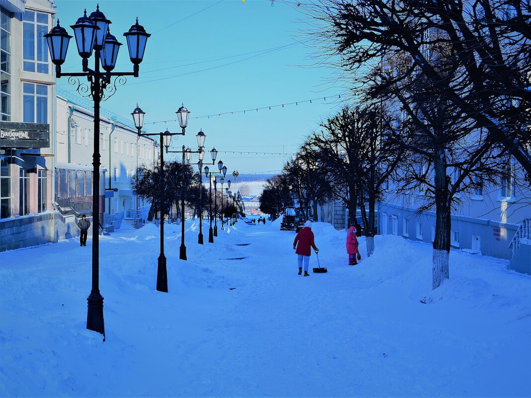 Чебоксары. Бульвар Купца Ефремова зимой. - Пётр Чернега