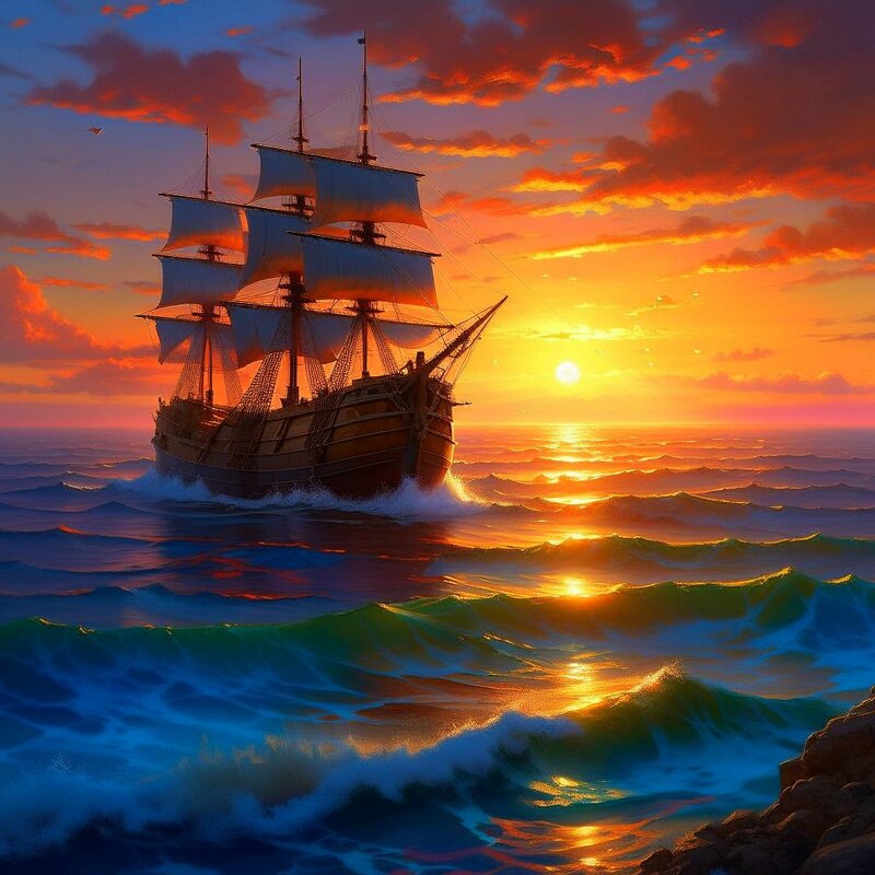 Закат на море - Наталья ***