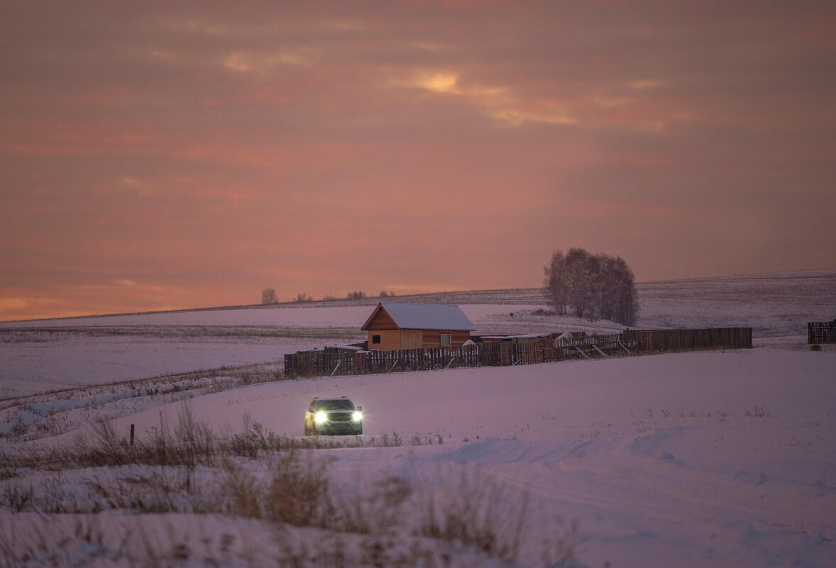 Зимний закат. - Павел Крутенко