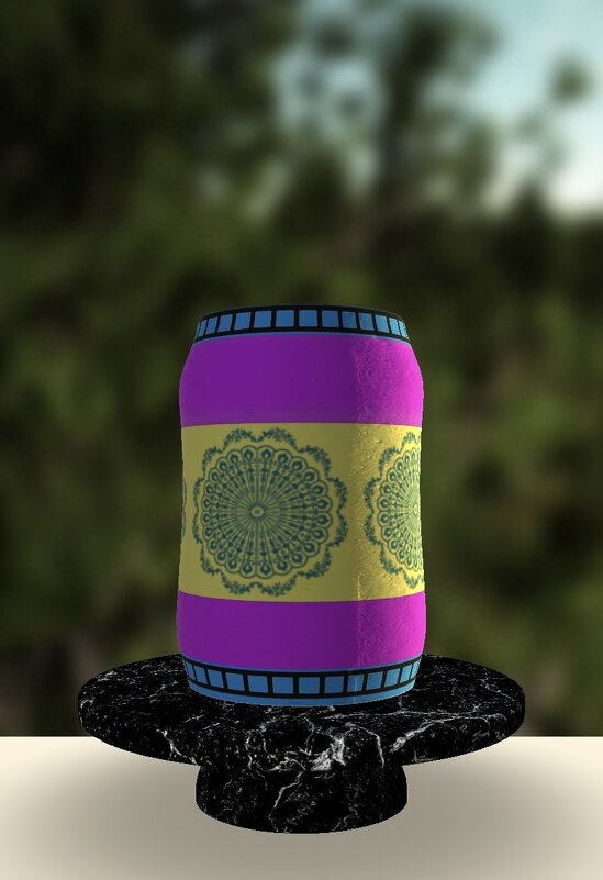 Разноцветная ваза - М С