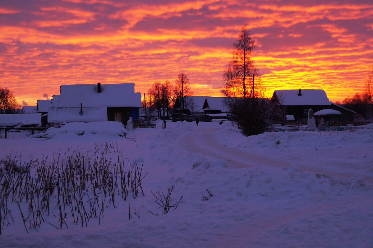 В деревне вечером. - Сергей Ц