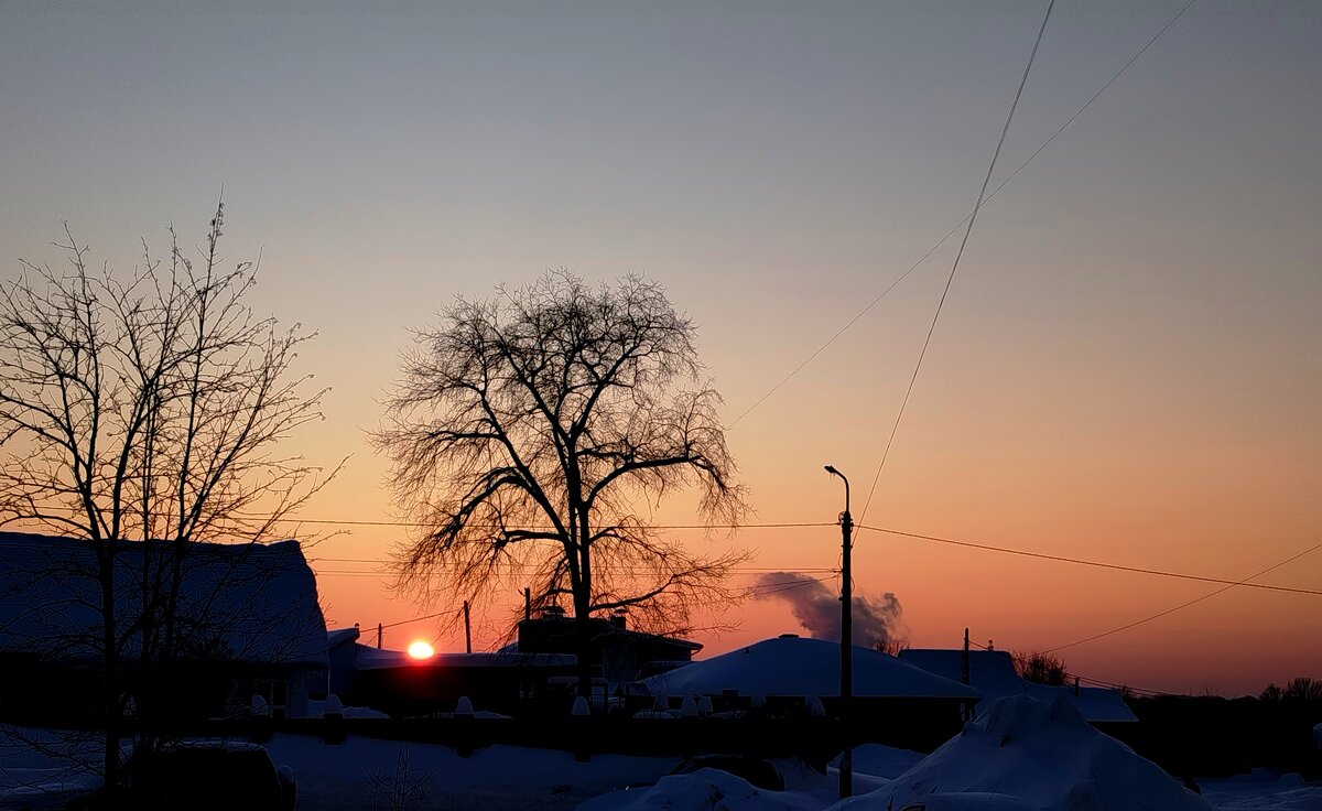 Зимний закат - светлана льдокова