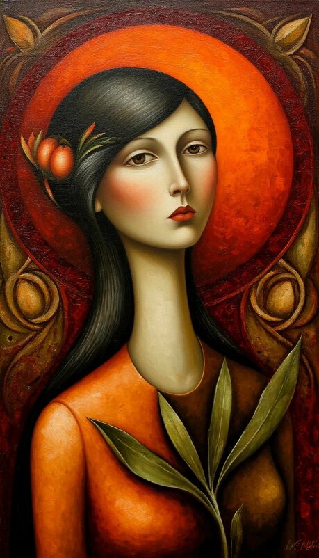 Женщина с цветком - Георгий Пичугин