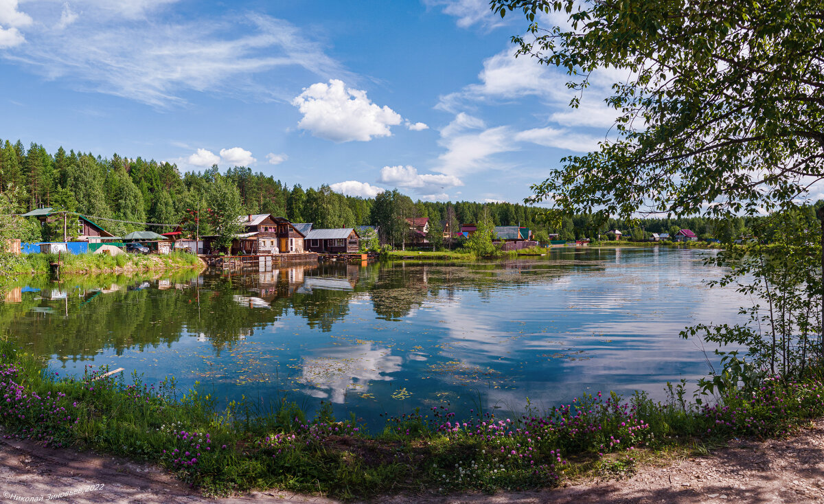 Северные дачи на берегу таежного озера. Здесь хорошо,когда тепло и лето, хотя лето-не гарантия тепла - Николай Зиновьев