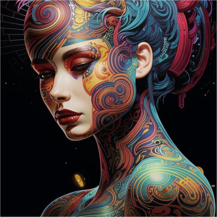 ФРАКТАЛ БОДИ АРТ. ИИ - Mila ФРАКТАЛ БОДИ АРТ. ИИ - Mila