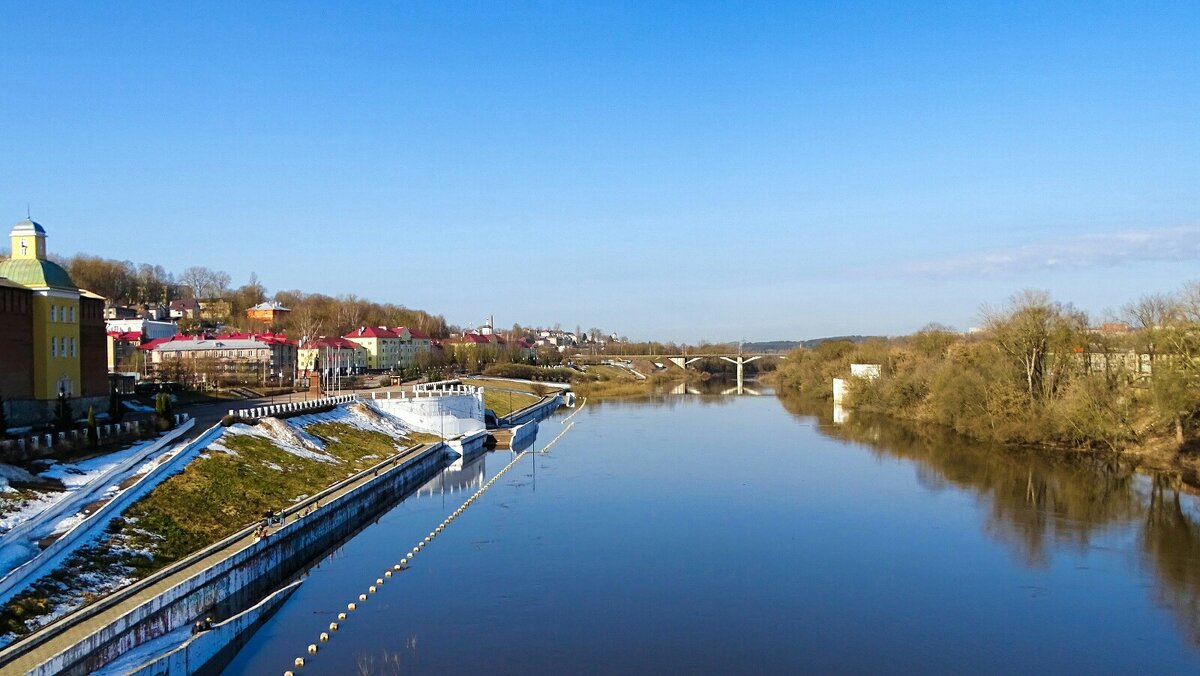 Большая вода в Днепре. - Милешкин Владимир Алексеевич 