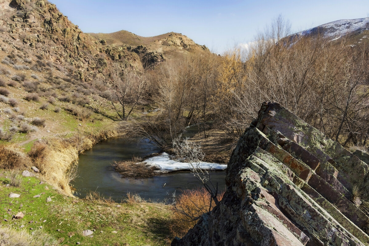 Налево-травка зеленеет,снежок-на правом берегу. Март - LudMila Налево-травка зеленеет,снежок-на правом берегу. Март - LudMila
