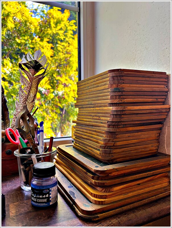 Грифельные доски учеников. - Валерия Комова