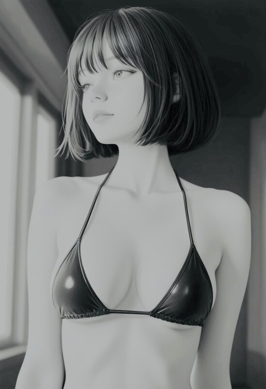 Девушка в бикини - М С