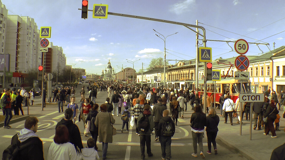 Москва. Парад трамваев 4 апреля 2026 года. - Игорь Олегович Кравченко Москва. Парад трамваев 4 апреля 2026 года. - Игорь Олегович Кравченко