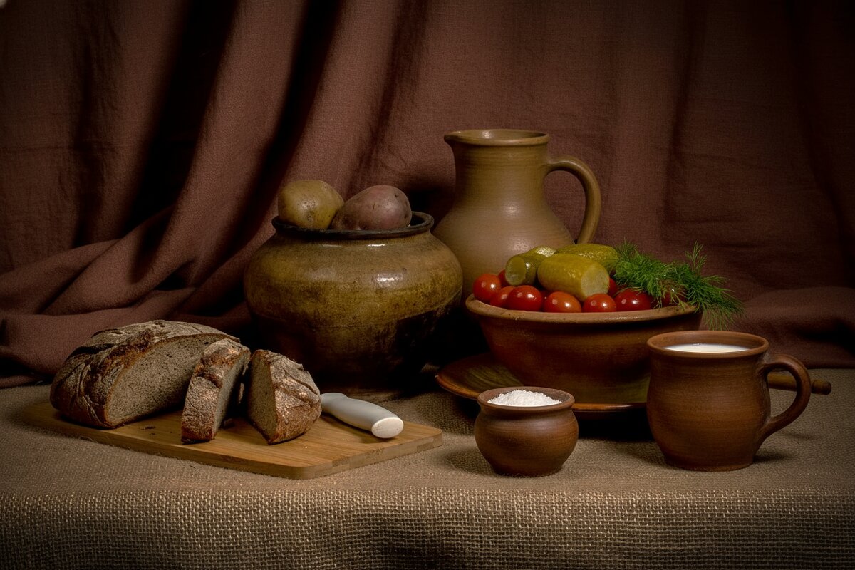 Деревенский ужин - Людмила Павловна Крышковец