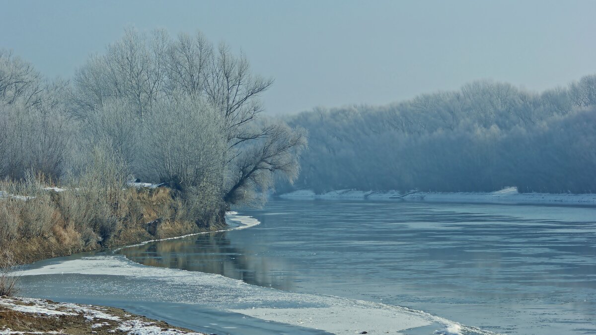 Зимнее утро на реке - Олег Кабанец