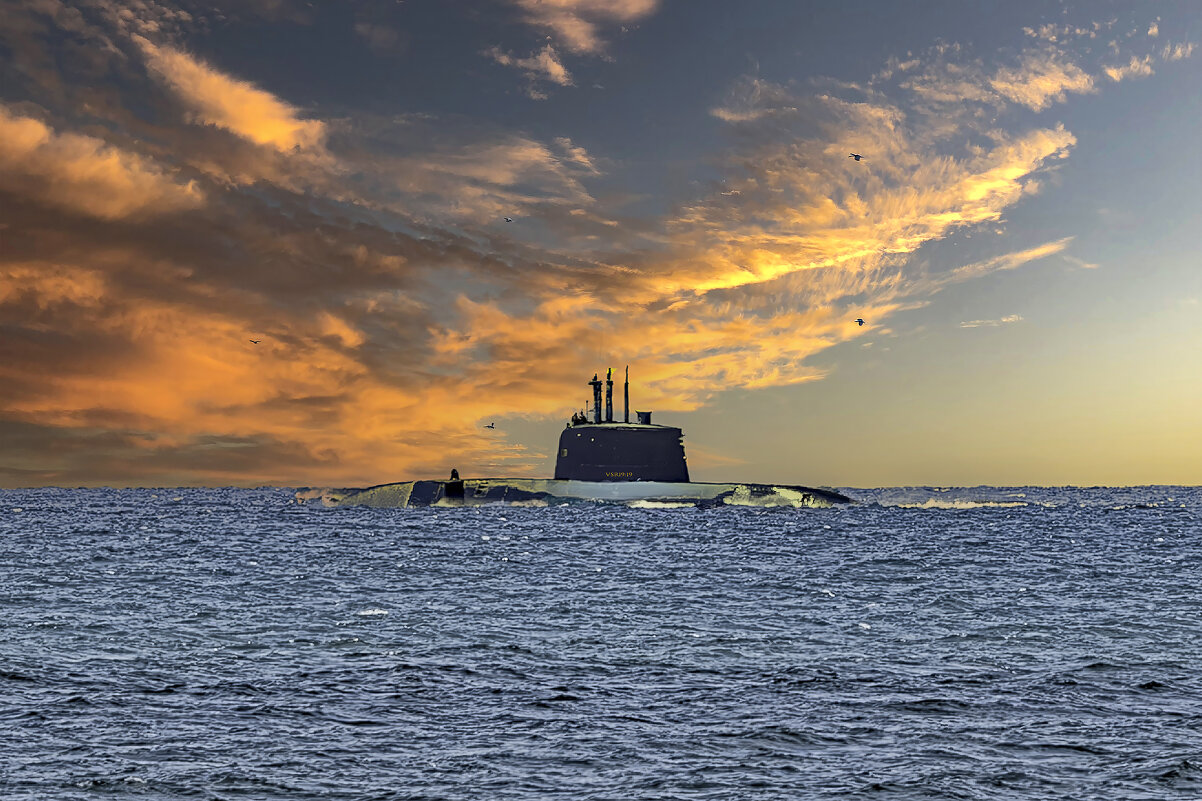 Submarine in the Mediterranean Sea - Shmual & Vika Retro