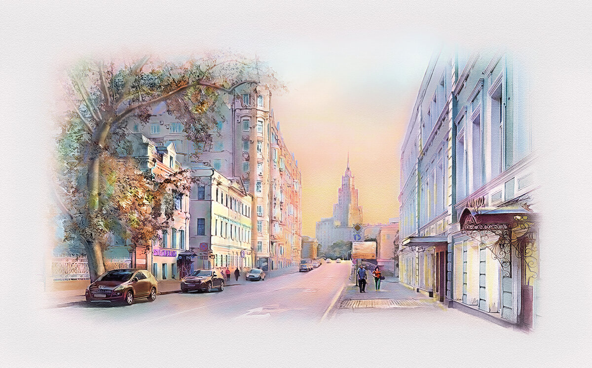 Москва. Новая Басманная улица. - В и т а л и й .... Л а б з о'в Москва. Новая Басманная улица. - В и т а л и й .... Л а б з о'в