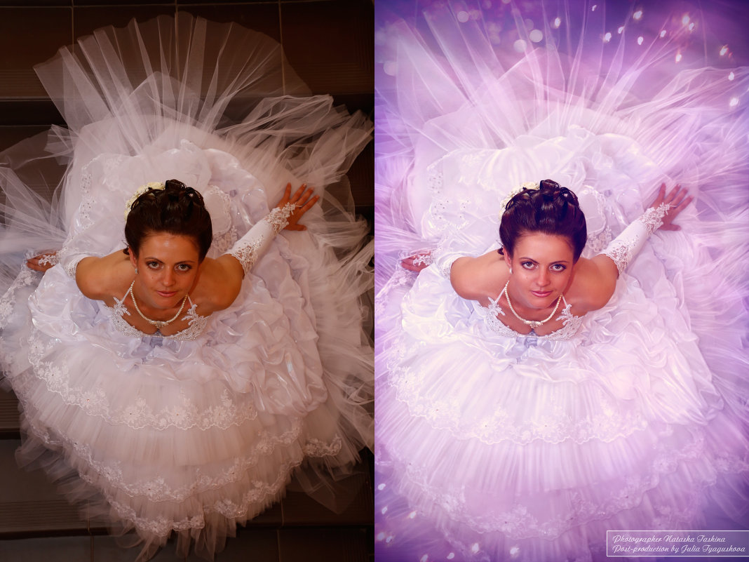 Обработка свадебной фотографии - Юлия Тягушова Обработка свадебной фотографии - Юлия Тягушова