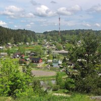 Вид с горы Линнамяки (на северо-восток) на Куркиёки :: Александр Ильчевский 