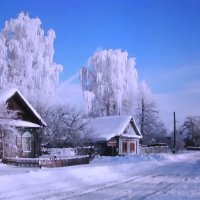 По зимней деревне :: Людмила Смородинская