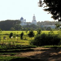 Вид на Боголюбовский луг и Боголюбский монастырь от Церкви Покрова на Нерли :: Александр Ильчевский 