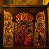 Складень с иконой "Богоматерь Тихвинская". :: Татьяна Помогалова Складень с иконой "Богоматерь Тихвинская". :: Татьяна Помогалова