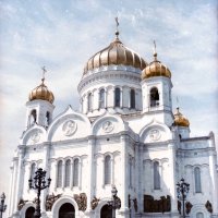 Москва, Храм Христа Спасителя. Фото на плёнку :: Олег Зоркий Москва, Храм Христа Спасителя. Фото на плёнку :: Олег Зоркий