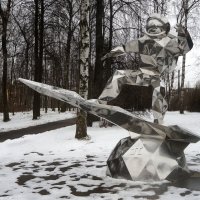 Космонавт-серфер / автор Ирина Иванова / 2021 (к 60-летию полета Юрия Гагарина) :: zavitok *