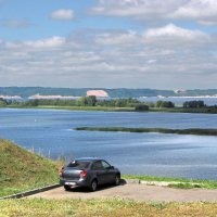 Вид на Волгу (Куйбышевское водохранилище) от городища Булгар :: Александр Ильчевский 
