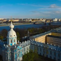 Вид на Неву и Большеохтинский мост (смотровая площадка Смольного собора) :: Магомед . Вид на Неву и Большеохтинский мост (смотровая площадка Смольного собора) :: Магомед .