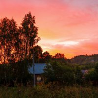 Вечер в деревне. :: Владимир Безбородов Вечер в деревне. :: Владимир Безбородов