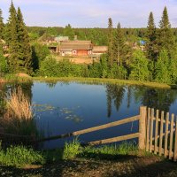 Сельский пруд :: Сергей Винтовкин Сельский пруд :: Сергей Винтовкин