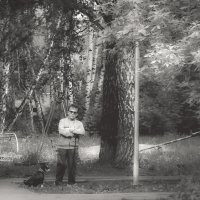 Хозяин и Петька (чб) :: Сергей Царёв Хозяин и Петька (чб) :: Сергей Царёв